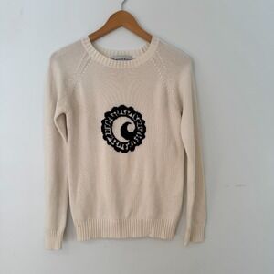 Ellsworth & Ivey Graphic Crewneck Sweater Wave  Sz XS Coastal Nautical Preppy